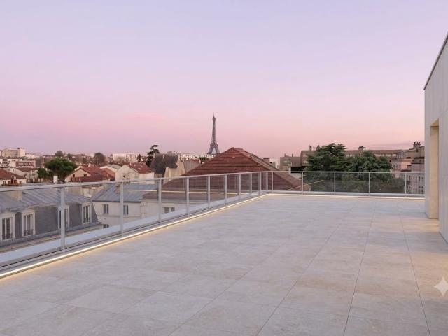RARE T5 Dernier Étage VUE TOUR EIFFEL avec TERRASSE + PARKINGS proche commodités