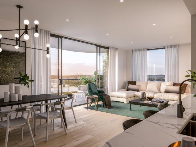 RARE! T2 moderne avec grande baie vitrée, balcon spacieux et cadre verdoyant l Portes de Strasbourg 2 pièces, 46 m²