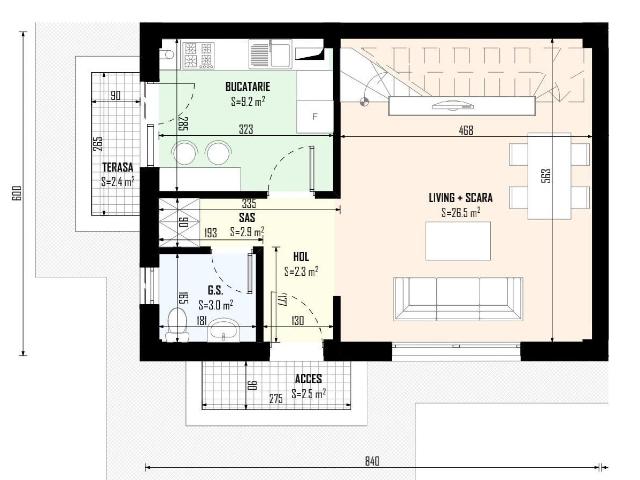 Rate la dezvoltator! Casa 4 camere, 3 bai, inc pardoseala, apa/canal