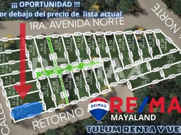 REMATE ! en venta terreno de 435 m2 en Tulum