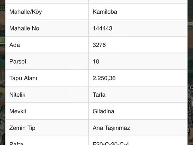 REMAX TOPRAK'TAN KAMILOBA'DA TEPEKENT'E KOMŞU SATILIK TARLA