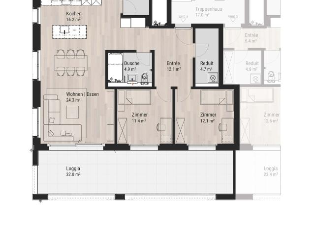 Rent a 4 ½ rooms apartment in Langnau bei Reiden Flatfox
