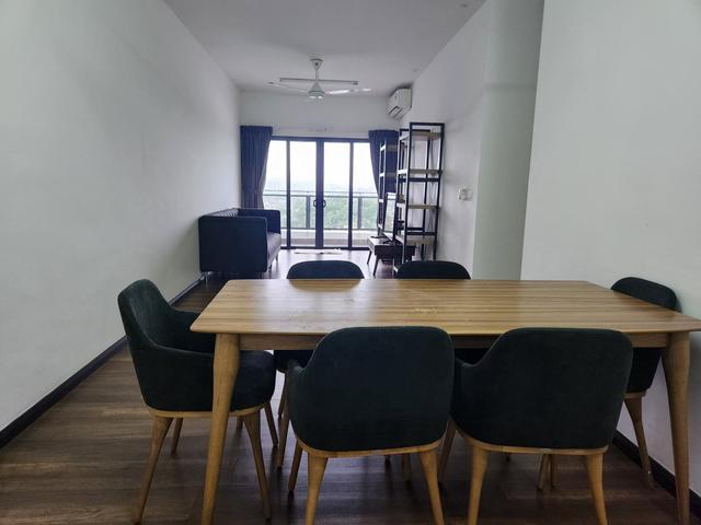 RENT KK Likas Maya Condo High Floor 3Bedroom Partly Furnished 1034 sf
