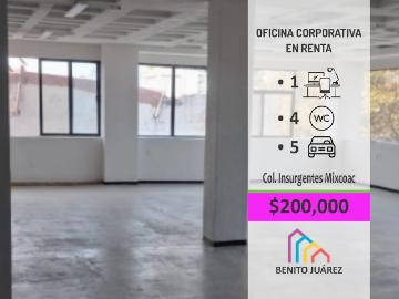 Renta de amplia Oficina Corporativa en Patriotismo