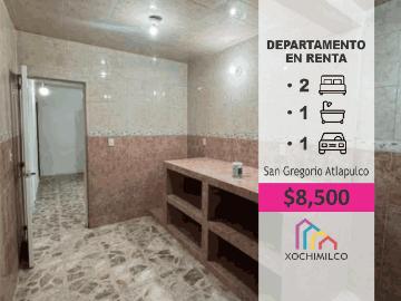 Renta de departamento en San Gregorio Xochimilco