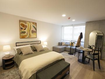 Renta de loft amueblado con balc?n en jard?n Reforma, colonia San Rafael, Alcald?a Cuauht?moc, CDMX