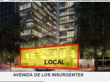 RENTA LOCAL COMERCIAL A PIE DE CALLE CON ENTRADA POR INSURGENTES Y REVOLUCION