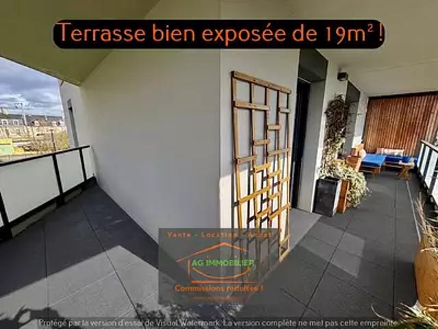 Rennes 35000 Achat / Vente appartement 3 pièces t3 terrasse