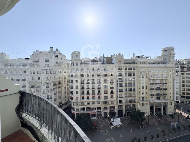 Renovated and furnished apartment with balconies and views of Valencia City Hall