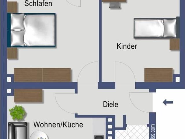 Renovierte Wohnung mit Balkon zur Kapitalanlage