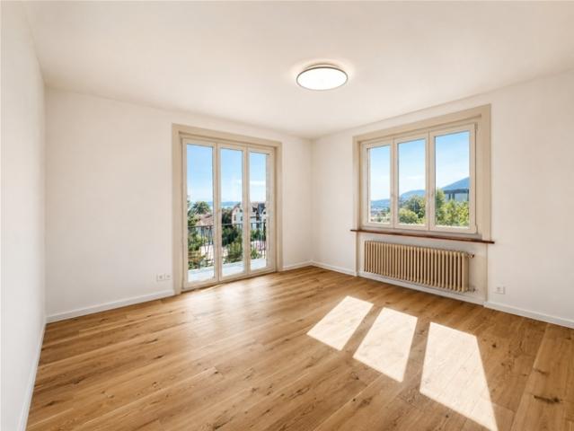 Renovierte Wohnung mit herrlichem Blick auf den See und die Alpen