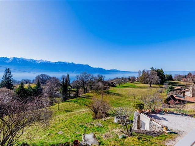 Renoviertes Charakterhaus mit Panoramablick auf den See und die Alpen