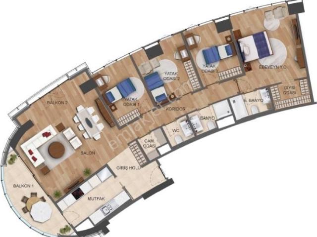 Realty World Studio Dan Oryapark 4 Yatak Odalı açıklama