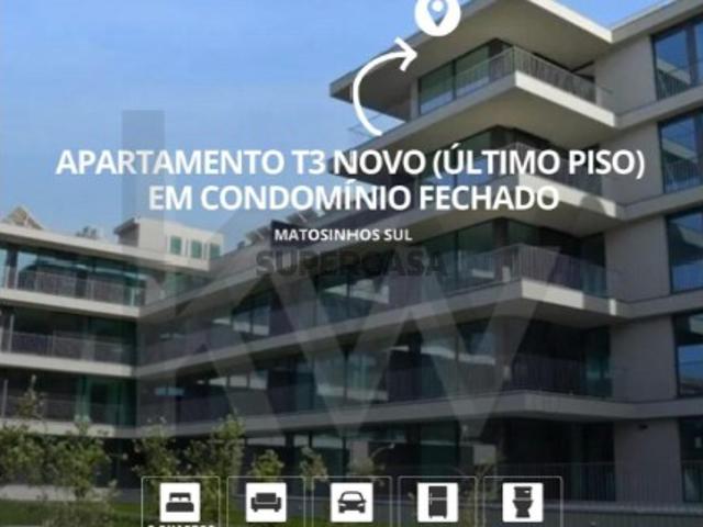 Recuado em Matosinhos Sul Apartamento T3 de luxo novo último piso em condomínio fechado