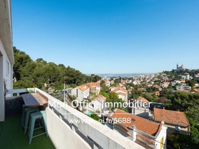Référence: 6688 CLA. Appartement 3 pièces avec extérieurs à la vue exceptionnelle et parking au Roucas Blanc