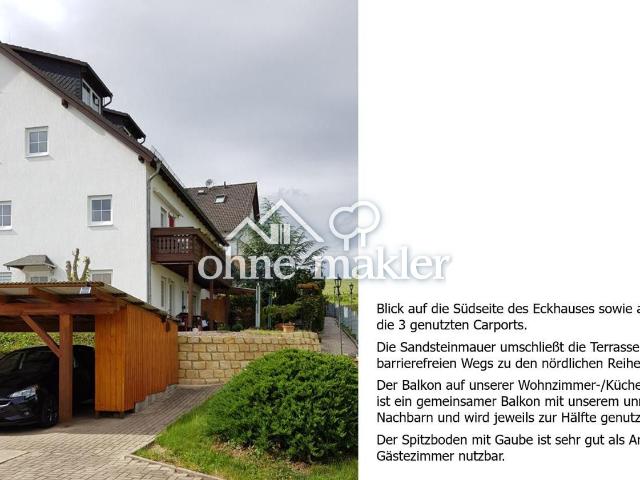 Reiheneckhaus im Grünen – ruhige und sonnige Lage