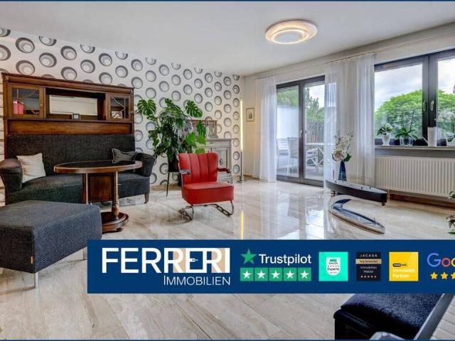 Repräsentativ & kernsaniert: Stylisches Staffelhaus in Bischofsheim 6 Zi. + EinliegerwohnungBüro!