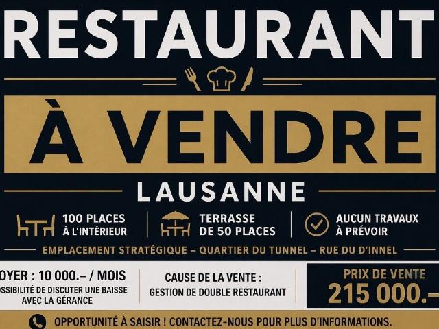 Restaurant on sale in Lausanne Ref 116058 | dreamo. Ch