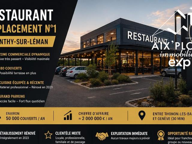 Restaurant au coeur de la zone commerciale 600m² Anthy sur Léman