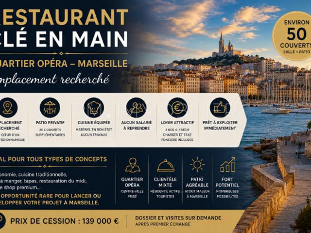 RESTAURANT CLÉ EN MAIN OPÉRA / VIEUX PORT PATIO PRIVATIF