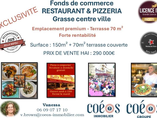 Restaurant et Pizzeria centre ville Grasse