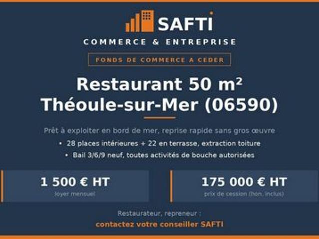 Restaurant prêt à exploiter à Théoule sur Mer