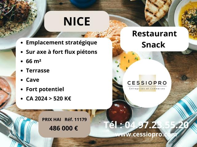 Restaurant/ Snack à thème à fort potentiel Emplacement stratégique à Nice