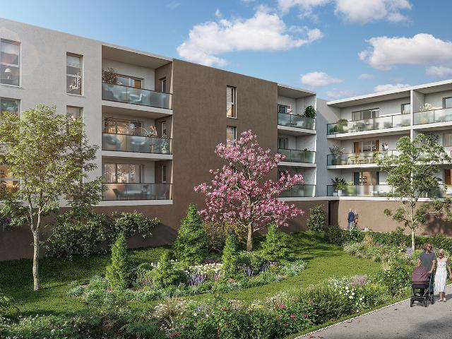Résidence contemporaine proposant des appartements du T2 au T4 lumineux et ouverts vers la nature 4 pièces, 80 m²