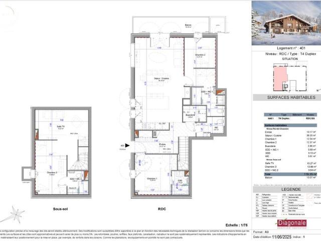 Résidence Alba: L'Élégance Alpine au Coeur de Demi Quartier. 119m² Demi Quartier
