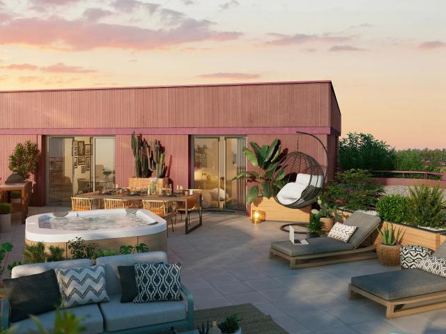 Résidence moderne du studio au 4 pièces, éligibles à la TVA réduite, dans un quartier résidenciel de Blagnac 3 pièces, 59 m²