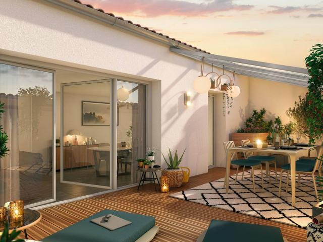 Résidence secondaire à Sanary sur Mer – T3 dernier étage avec terrasses tropéziennes 3 pièces, 63 m²