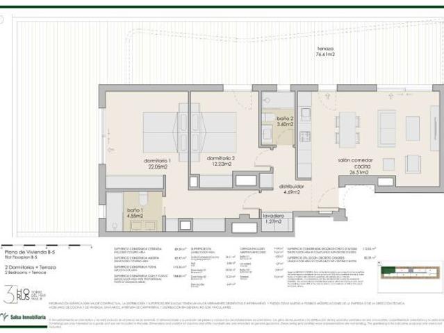 Residencial de viviendas de 2 dormitorios
