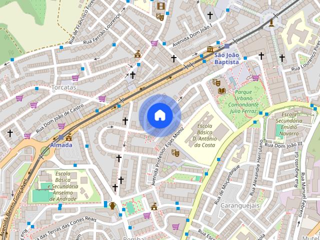 Residencial para estudantes no centro de Almada