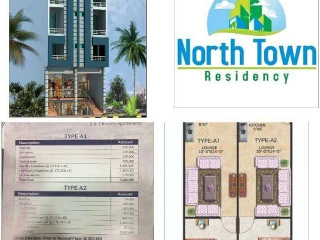 Residential Flat, 1st Floor, North Town Residency, West open Karachi North Karachi ID 12809