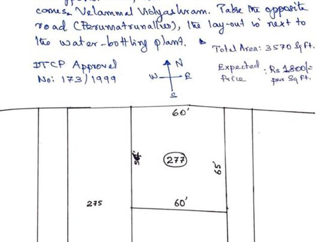 Residential Plot in Guduvancheri for resale Chennai. The reference number is 9035173