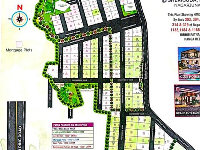 Residential Plot in Sheriguda for resale Hyderabad. The reference number is 20822473