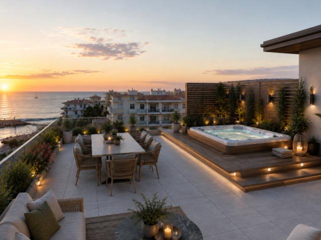 RETOUR DE LOT: EXCEPTIONNEL DUPLEX EN DERNIER ETAGE AVEC TERRASSES VUE MER JACCUZZI