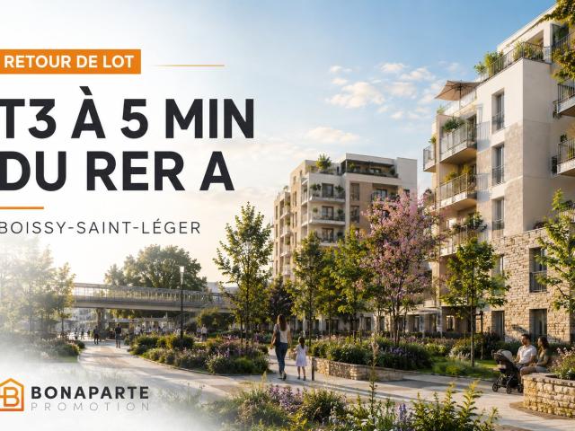 RETOUR DE LOT – GRAND T3 À 5 MIN DU RER A 3 pièces, 60 m²