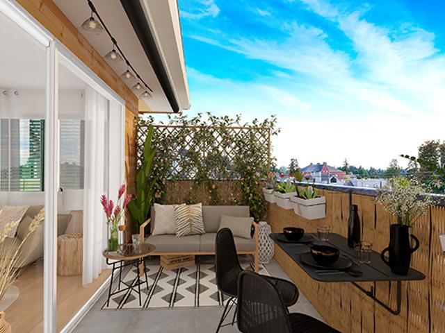 Retour de lot ! T2 au 3ème et dernier etage avec terrasse sans vis à vis au calme