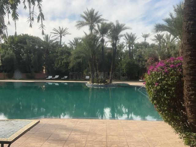 Rez de jardin meublé à la Palmeraie avec piscine