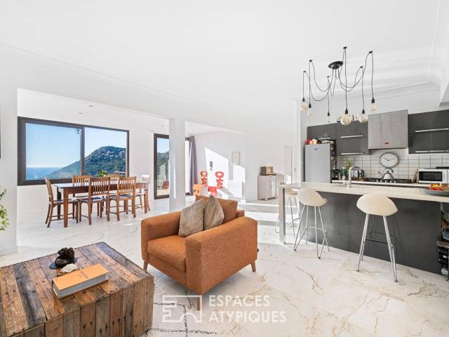 Rez de jardin avec vue mer contemplative et studio indépendant