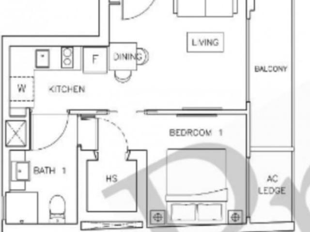 Rezi 35 Condominium For Rent, $3,000, 1 Bed 1 Bath 452 sqft $6.64 psf