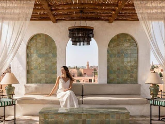 Riad avec vue panoramique et piscine