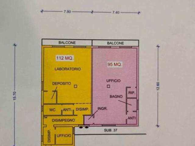 RIF 229 GAGGIO MONTANO IN LOCAZIONE MQ 216 LABORATORIO/UFFICIO