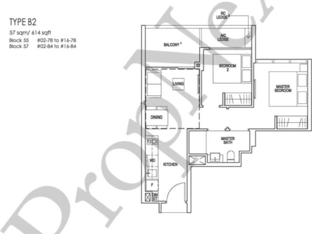 Riverfront Residences Condominium For Sale, $1,038,000, 2 Bed 1 Bath 614 sqft $1,691.00 psf