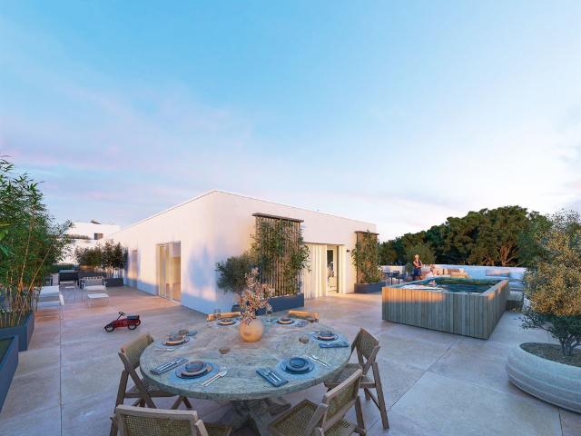 Roof Top avec une terrasse comme un jardin suspendu.