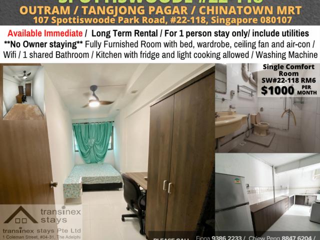 room / Outram, Tangjong Pagar, Chinatown MRT / Common room / 1 2 pax stay / Available May 3