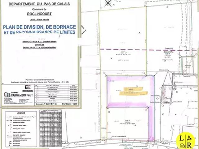 Roclincourt 62223 Achat / Vente terrain