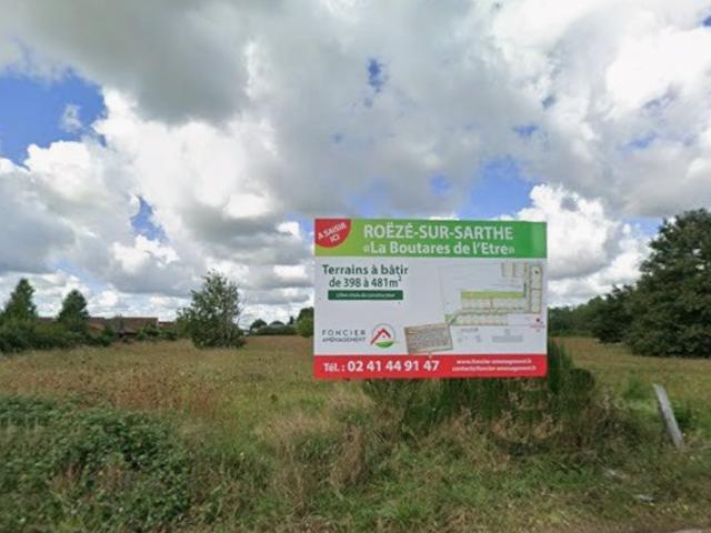Roézé sur Sarthe Vente Terrain 72