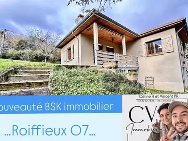 Roiffieux 07100 Achat / Vente maison 4 pièces t4 terrasse cave